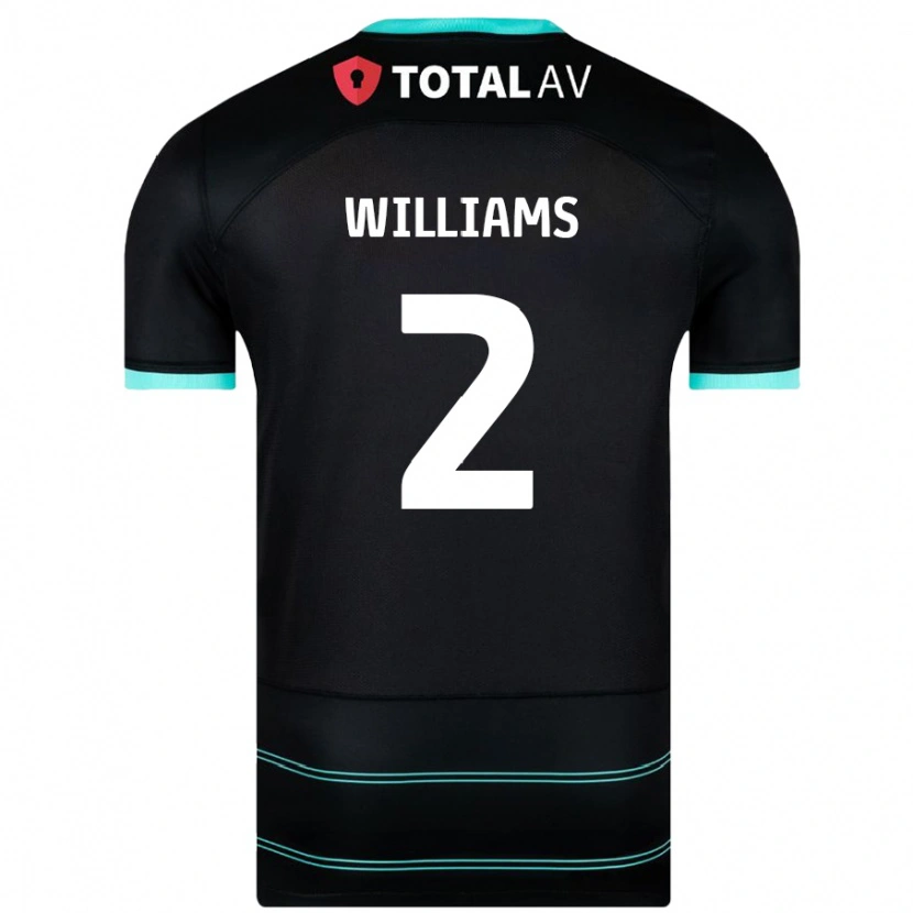 Danxen Mujer Camiseta Jordan Williams #2 Negro 2ª Equipación 2024/25 La Camisa