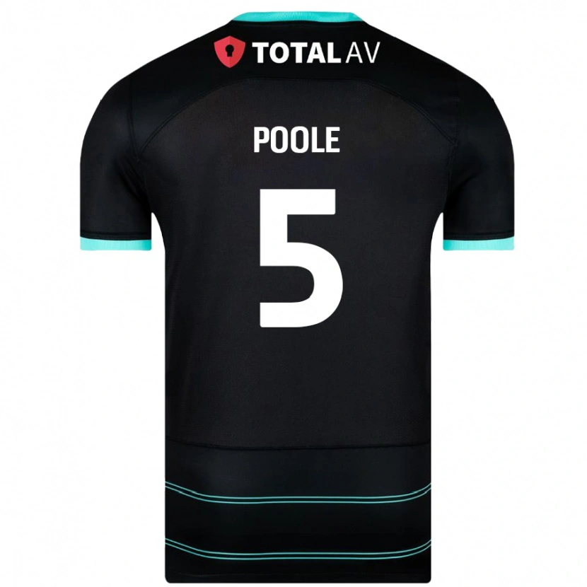 Danxen Mujer Camiseta Regan Poole #5 Negro 2ª Equipación 2024/25 La Camisa