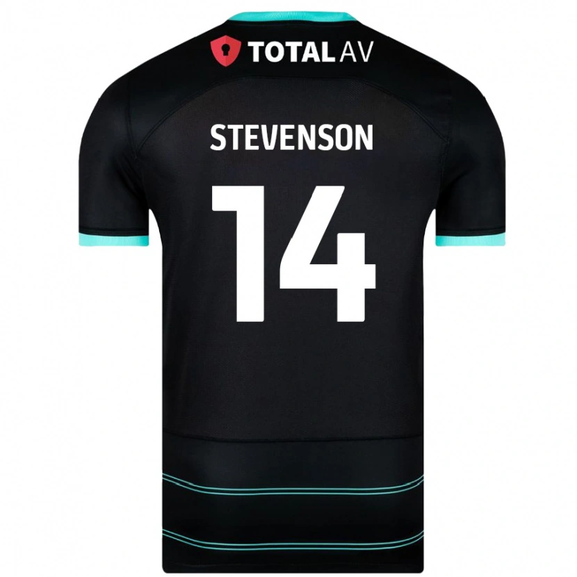 Danxen Mujer Camiseta Ben Stevenson #14 Negro 2ª Equipación 2024/25 La Camisa