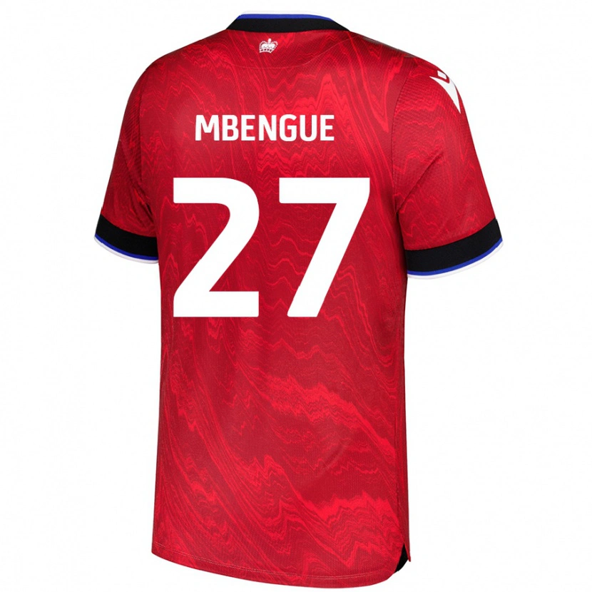 Danxen Mujer Camiseta Amadou Salif Mbengue #27 Rojo Negro 2ª Equipación 2024/25 La Camisa