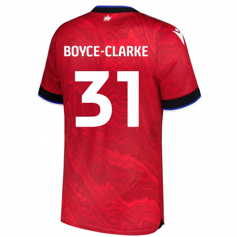 Danxen Mujer Camiseta Coniah Boyce-Clarke #31 Rojo Negro 2ª Equipación 2024/25 La Camisa