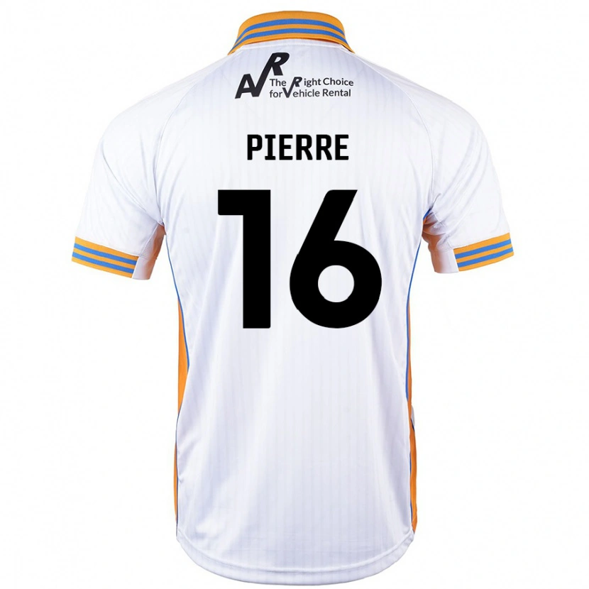 Danxen Mujer Camiseta Aaron Pierre #16 Blanco 2ª Equipación 2024/25 La Camisa