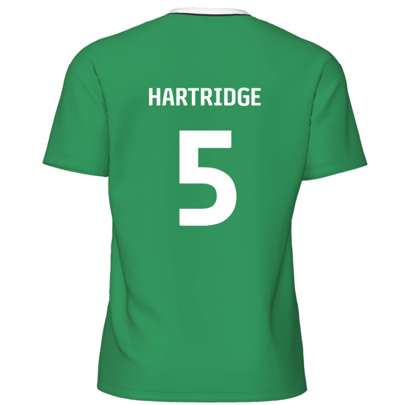 Danxen Mujer Camiseta Alex Hartridge #5 Verde Rayas Blancas 2ª Equipación 2024/25 La Camisa