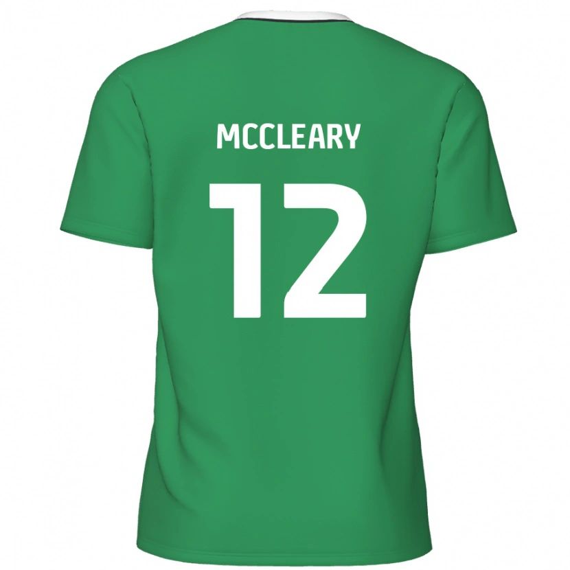 Danxen Mujer Camiseta Garath Mccleary #12 Verde Rayas Blancas 2ª Equipación 2024/25 La Camisa