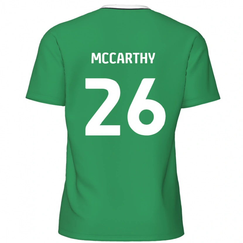 Danxen Mujer Camiseta Jason Mccarthy #26 Verde Rayas Blancas 2ª Equipación 2024/25 La Camisa