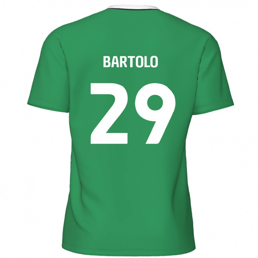 Danxen Mujer Camiseta Jaiden Bartolo #29 Verde Rayas Blancas 2ª Equipación 2024/25 La Camisa
