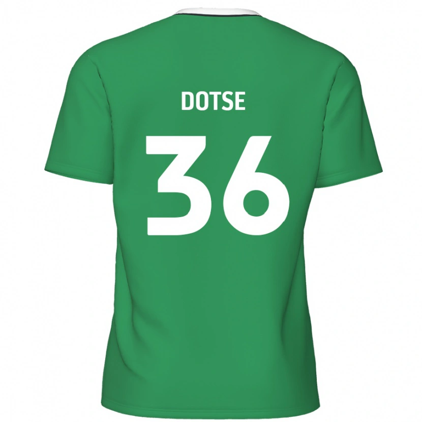 Danxen Mujer Camiseta Jahiem Dotse #36 Verde Rayas Blancas 2ª Equipación 2024/25 La Camisa