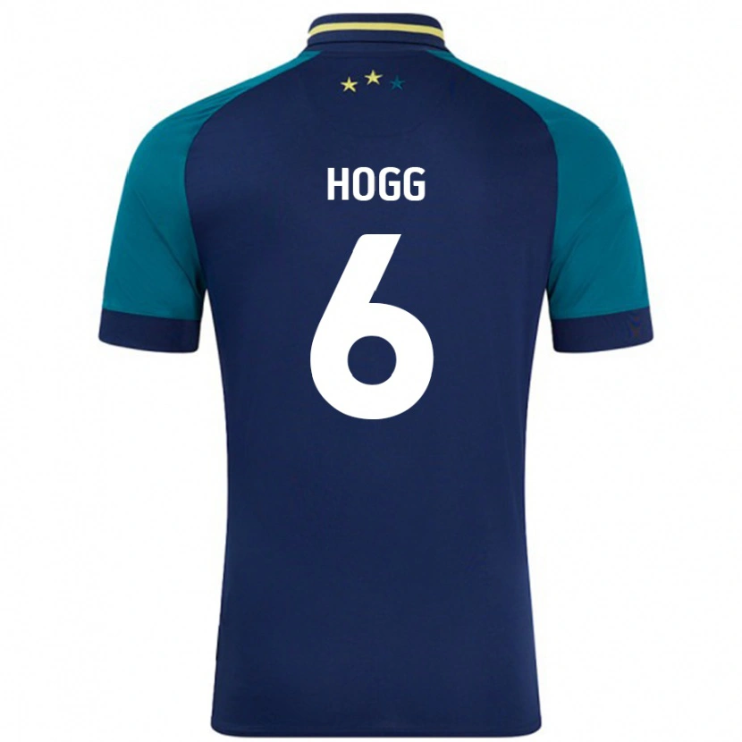 Danxen Mujer Camiseta Jonathan Hogg #6 Azul Marino Verde Oscuro 2ª Equipación 2024/25 La Camisa