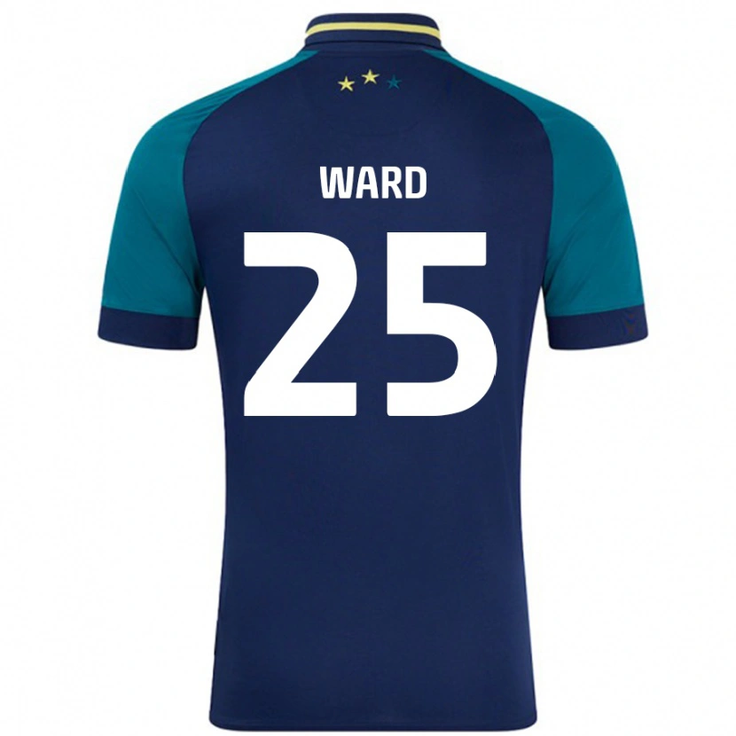 Danxen Mujer Camiseta Danny Ward #25 Azul Marino Verde Oscuro 2ª Equipación 2024/25 La Camisa