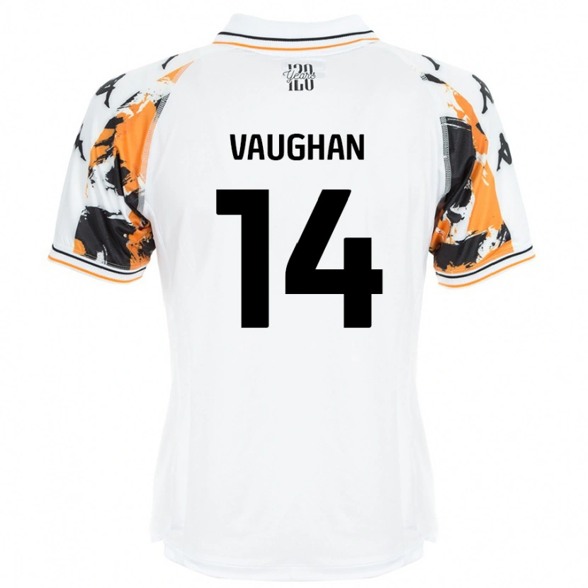 Danxen Mujer Camiseta Harry Vaughan #14 Blanco 2ª Equipación 2024/25 La Camisa