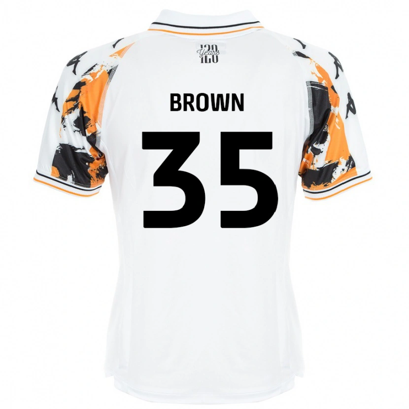 Danxen Mujer Camiseta Pharrell Brown #35 Blanco 2ª Equipación 2024/25 La Camisa