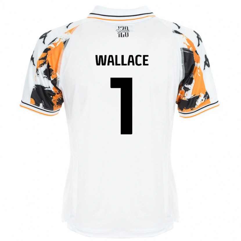 Danxen Mujer Camiseta Abbi Wallace #1 Blanco 2ª Equipación 2024/25 La Camisa