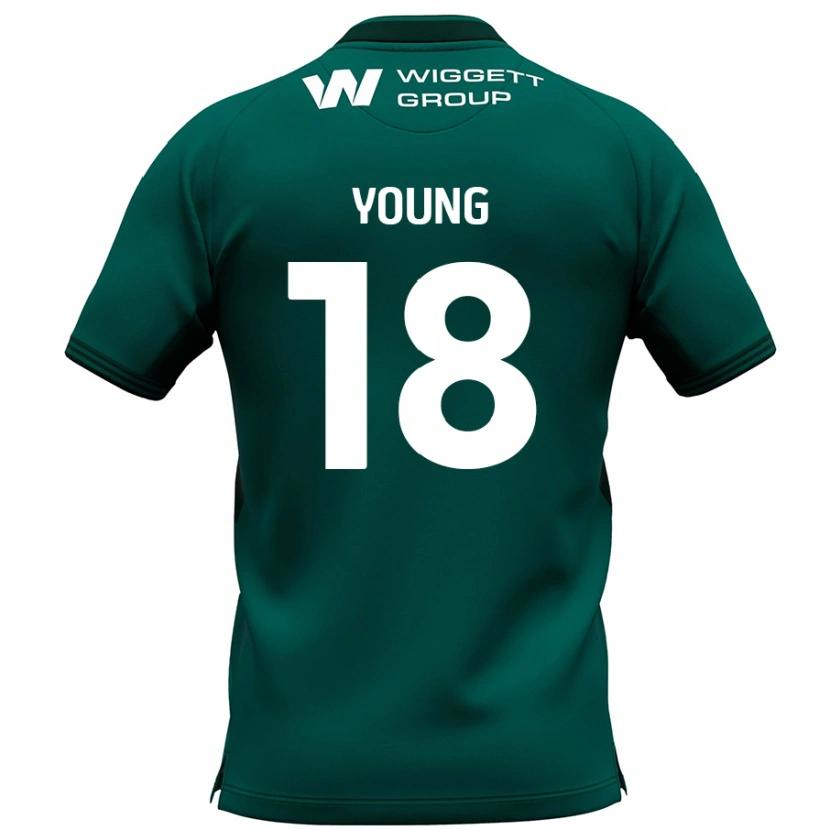 Danxen Mujer Camiseta Michelle Young #18 Verde 2ª Equipación 2024/25 La Camisa