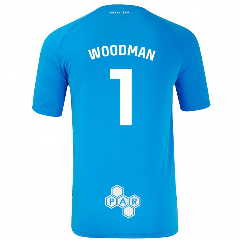 Danxen Mujer Camiseta Freddie Woodman #1 Azul Cielo 2ª Equipación 2024/25 La Camisa