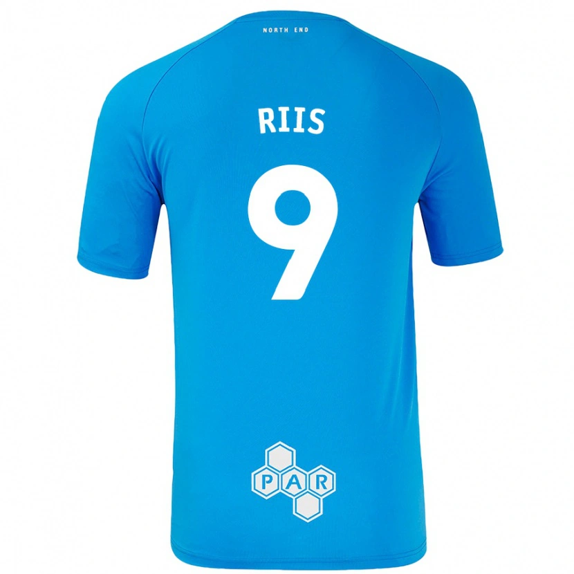 Danxen Mujer Camiseta Emil Riis #9 Azul Cielo 2ª Equipación 2024/25 La Camisa