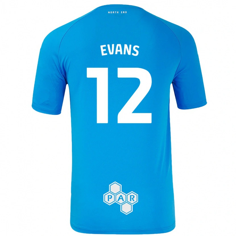 Danxen Mujer Camiseta Ched Evans #12 Azul Cielo 2ª Equipación 2024/25 La Camisa