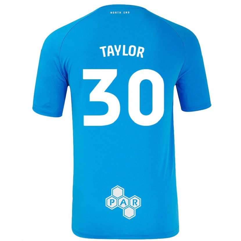 Danxen Mujer Camiseta Kian Taylor #30 Azul Cielo 2ª Equipación 2024/25 La Camisa
