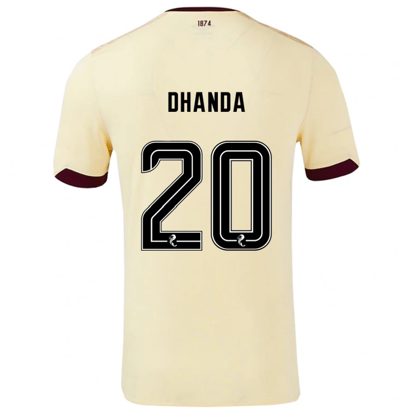 Danxen Mujer Camiseta Yan Dhanda #20 Crema Burdeos 2ª Equipación 2024/25 La Camisa