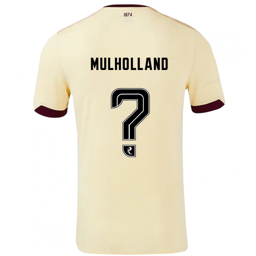 Danxen Mujer Camiseta James Mulholland #0 Crema Burdeos 2ª Equipación 2024/25 La Camisa