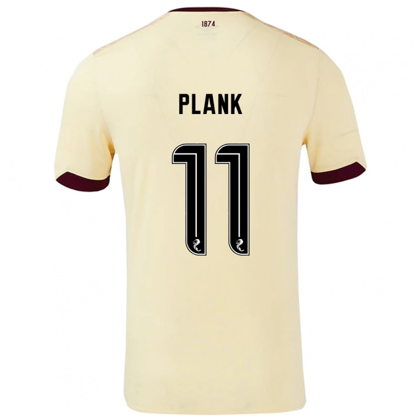 Danxen Mujer Camiseta Dom Plank #11 Crema Burdeos 2ª Equipación 2024/25 La Camisa