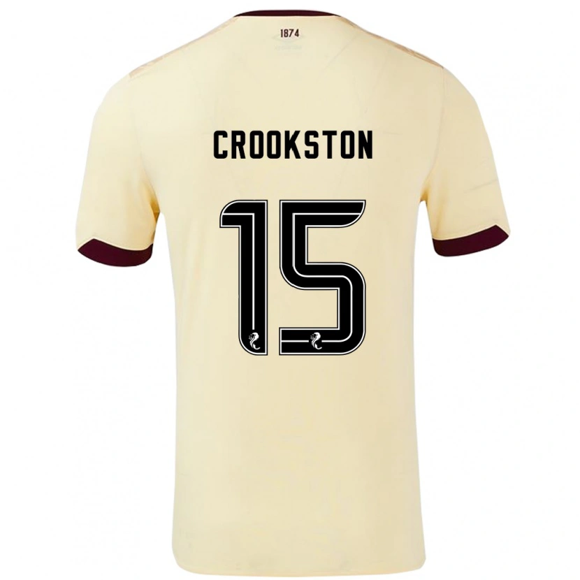 Danxen Mujer Camiseta Gregor Crookston #15 Crema Burdeos 2ª Equipación 2024/25 La Camisa