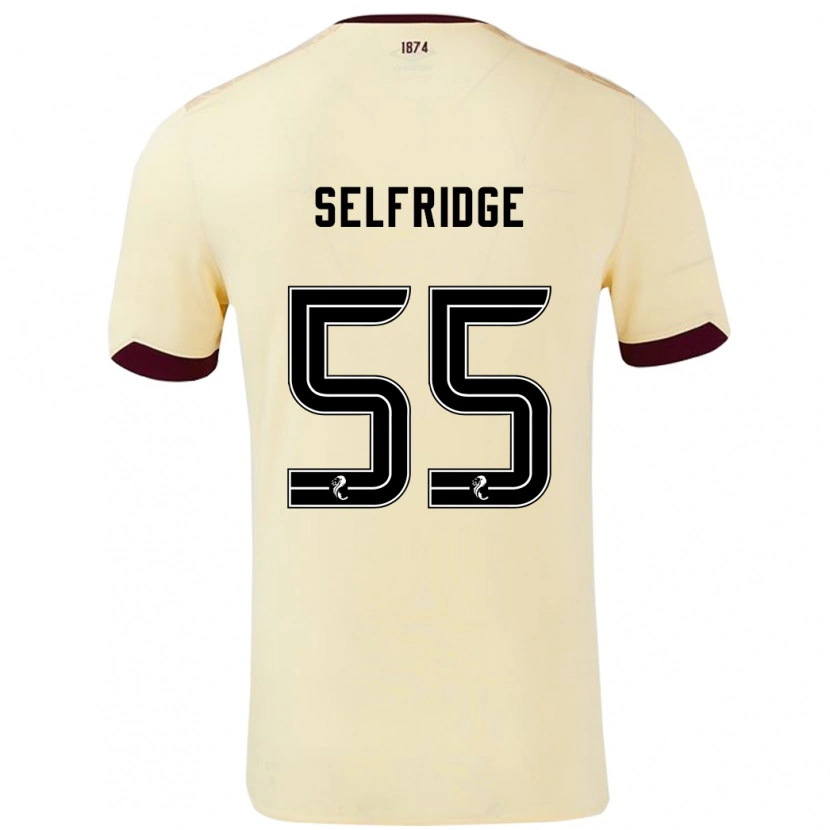 Danxen Mujer Camiseta Louis Selfridge #55 Crema Burdeos 2ª Equipación 2024/25 La Camisa
