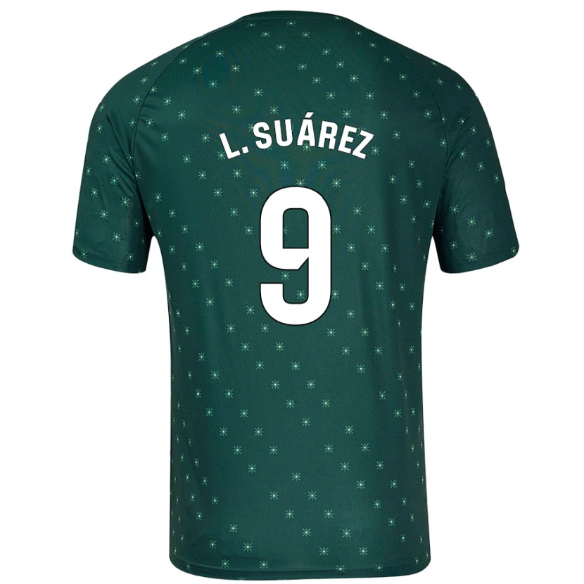 Danxen Mujer Camiseta Luis Suárez #9 Verde Oscuro 2ª Equipación 2024/25 La Camisa