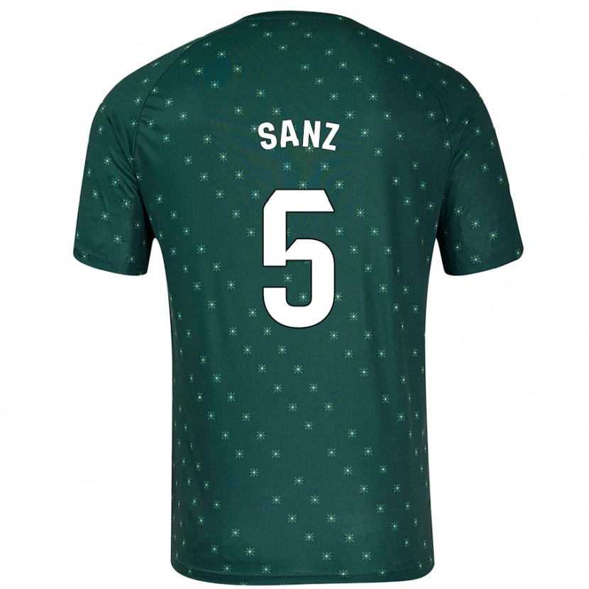 Danxen Mujer Camiseta Paco Sanz #5 Verde Oscuro 2ª Equipación 2024/25 La Camisa