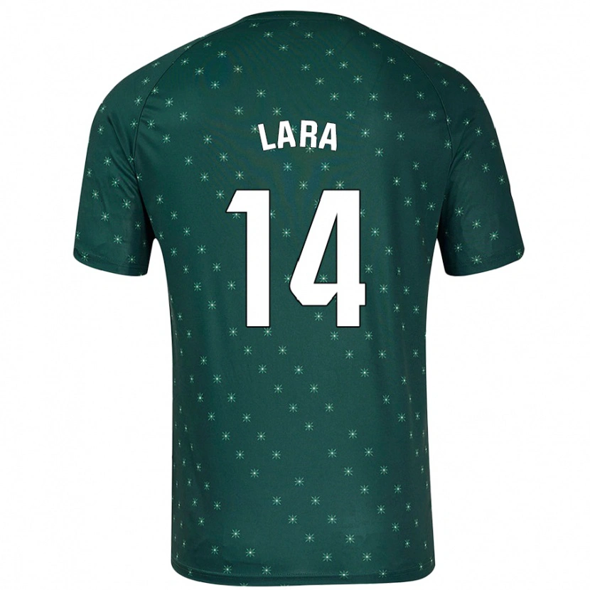 Danxen Mujer Camiseta Luis Lara #14 Verde Oscuro 2ª Equipación 2024/25 La Camisa