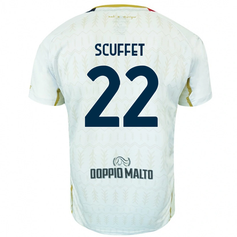 Danxen Mujer Camiseta Simone Scuffet #22 Blanco 2ª Equipación 2024/25 La Camisa