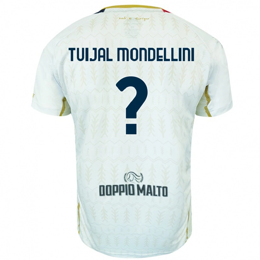 Danxen Mujer Camiseta Luca Tuijal Mondellini #0 Blanco 2ª Equipación 2024/25 La Camisa