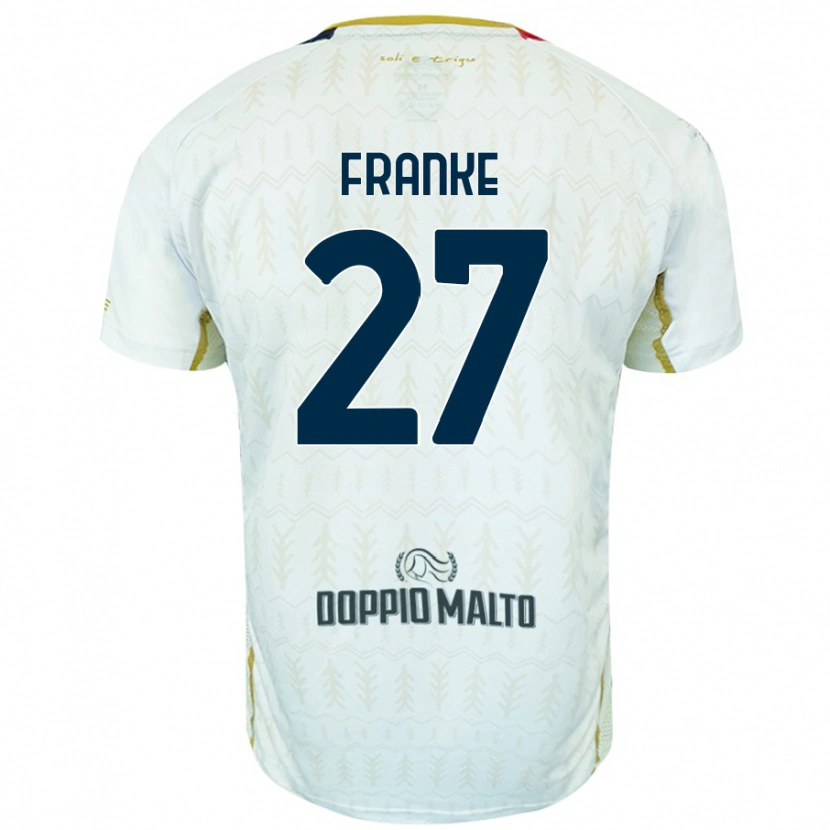 Danxen Mujer Camiseta Antoni Franke #27 Blanco 2ª Equipación 2024/25 La Camisa