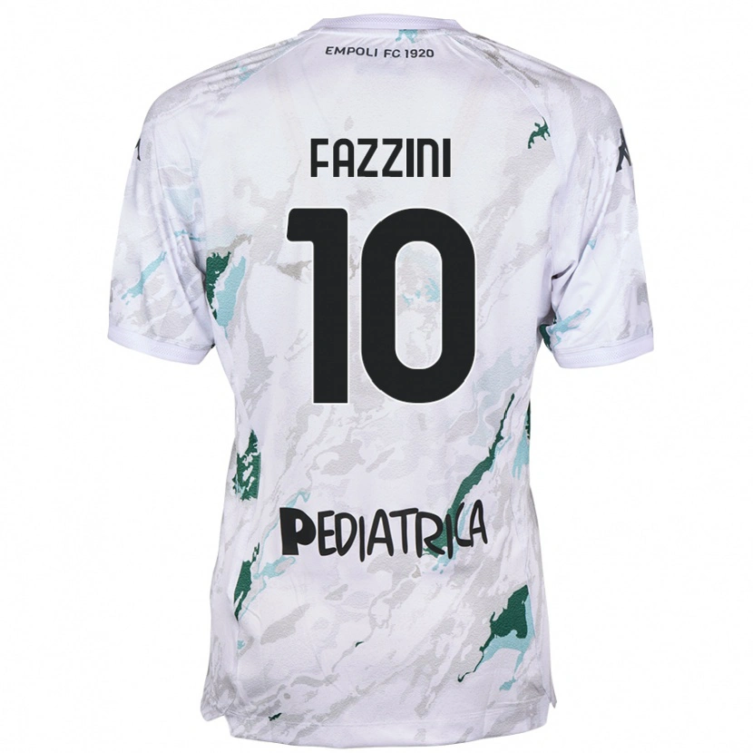 Danxen Mujer Camiseta Jacopo Fazzini #10 Gris 2ª Equipación 2024/25 La Camisa