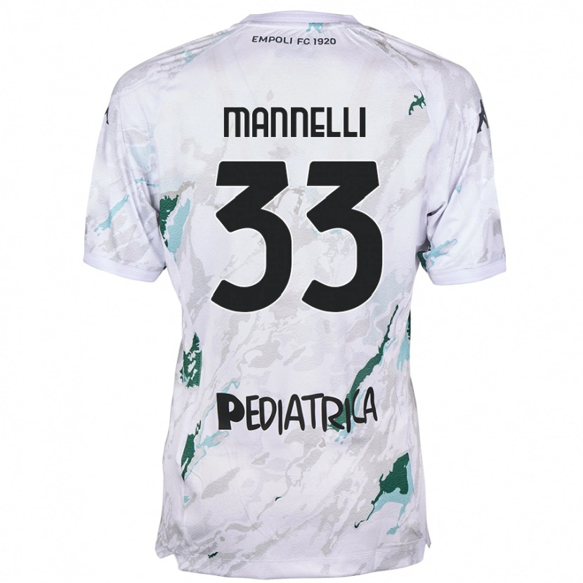 Danxen Mujer Camiseta Matteo Mannelli #33 Gris 2ª Equipación 2024/25 La Camisa
