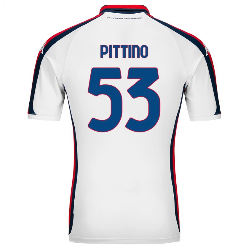 Danxen Mujer Camiseta Tommaso Pittino #53 Blanco 2ª Equipación 2024/25 La Camisa