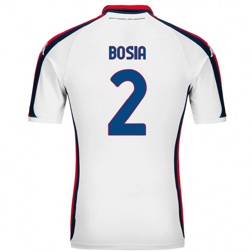 Danxen Mujer Camiseta Davide Bosia #2 Blanco 2ª Equipación 2024/25 La Camisa