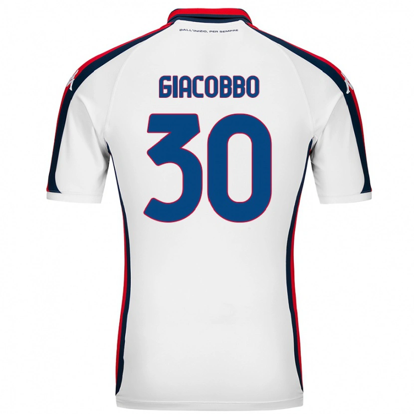 Danxen Mujer Camiseta Giulia Giacobbo #30 Blanco 2ª Equipación 2024/25 La Camisa