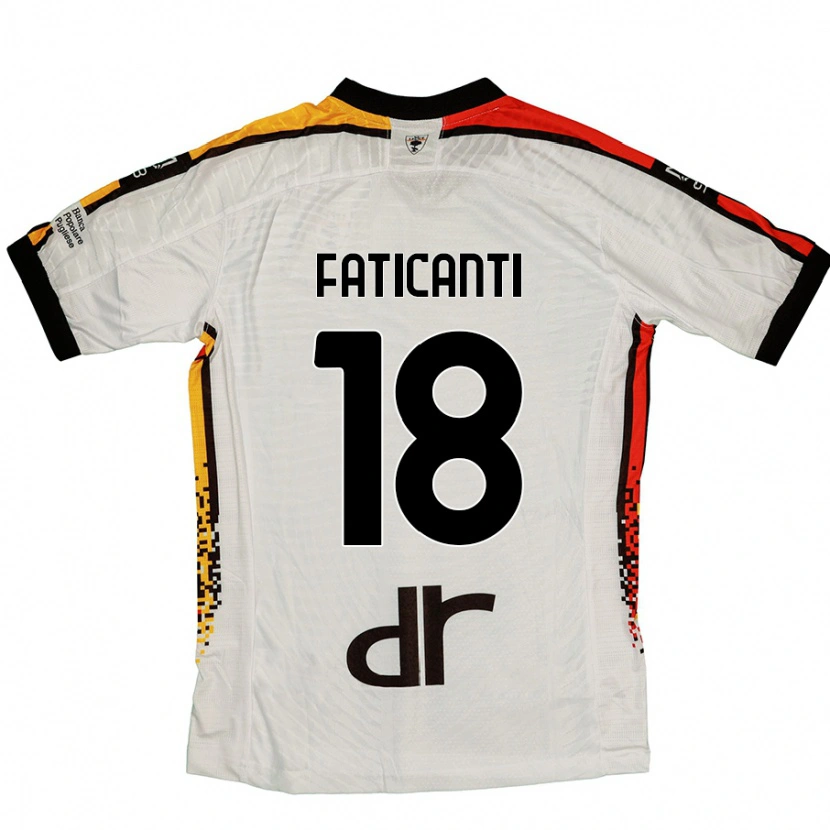 Danxen Mujer Camiseta Giacomo Faticanti #18 Blanco Negro 2ª Equipación 2024/25 La Camisa