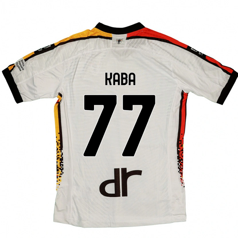 Danxen Mujer Camiseta Mohamed Kaba #77 Blanco Negro 2ª Equipación 2024/25 La Camisa