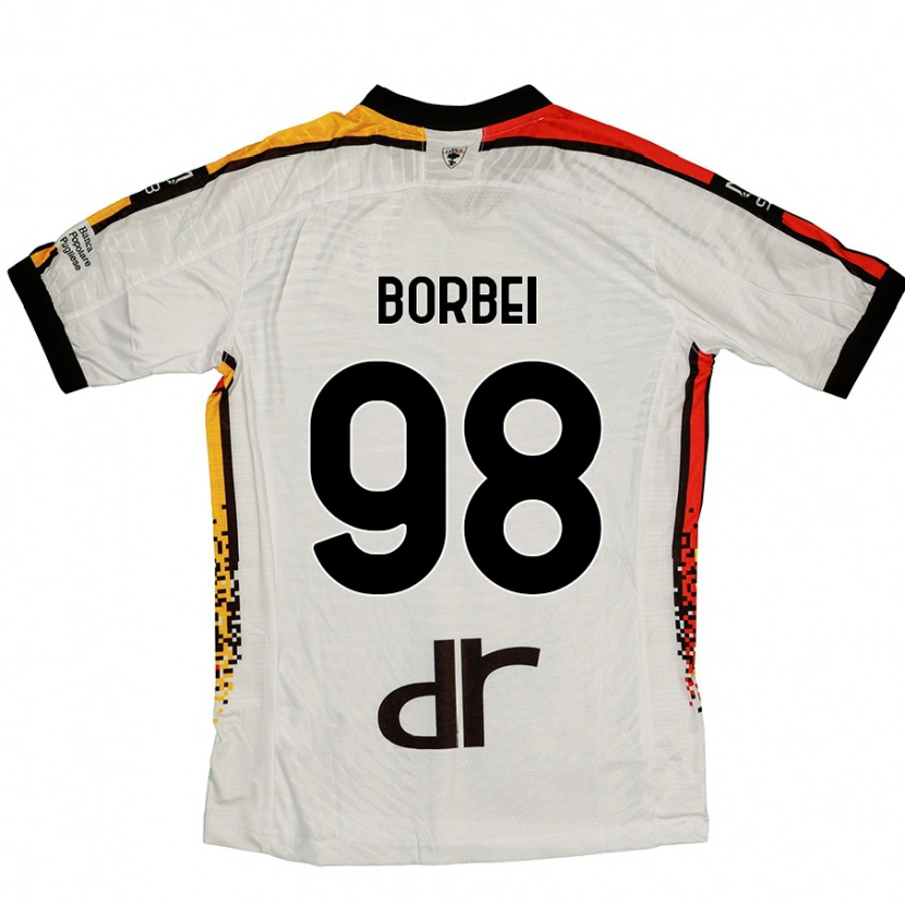 Danxen Mujer Camiseta Alexandru Borbei #98 Blanco Negro 2ª Equipación 2024/25 La Camisa