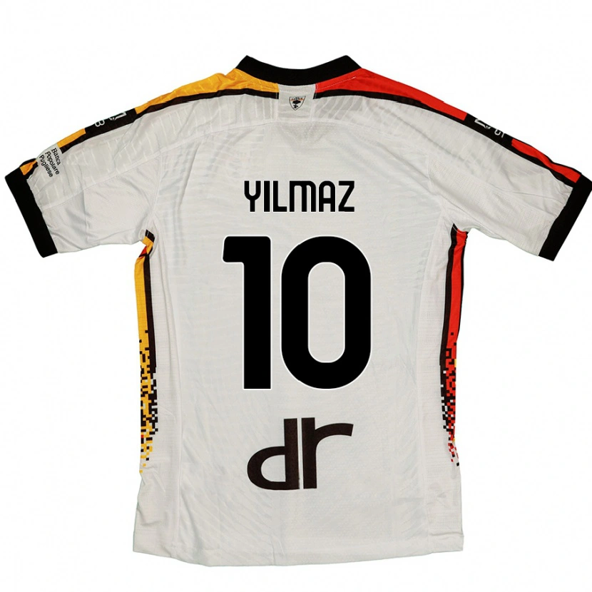 Danxen Mujer Camiseta Enes Yilmaz #10 Blanco Negro 2ª Equipación 2024/25 La Camisa