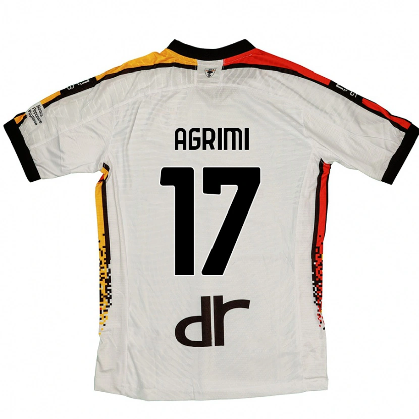 Danxen Mujer Camiseta Matteo Agrimi #17 Blanco Negro 2ª Equipación 2024/25 La Camisa