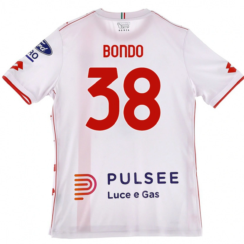 Danxen Mujer Camiseta Warren Bondo #38 Blanco Rojo 2ª Equipación 2024/25 La Camisa