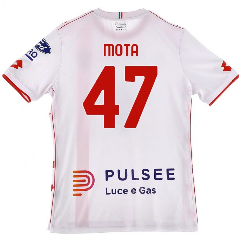 Danxen Mujer Camiseta Dany Mota #47 Blanco Rojo 2ª Equipación 2024/25 La Camisa
