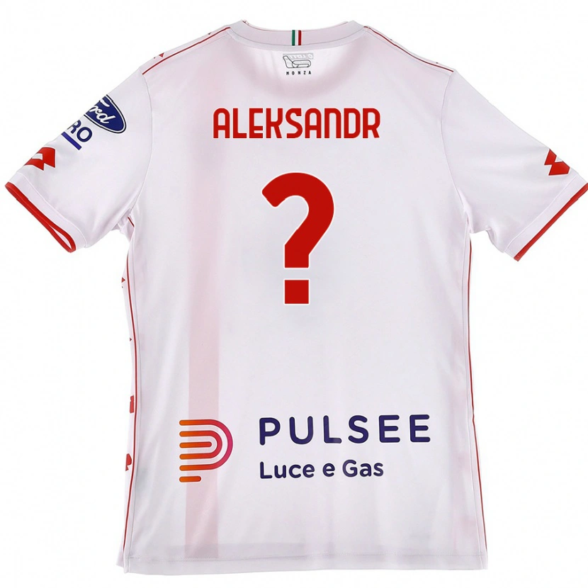 Danxen Mujer Camiseta Aleksandr Ballabio #0 Blanco Rojo 2ª Equipación 2024/25 La Camisa