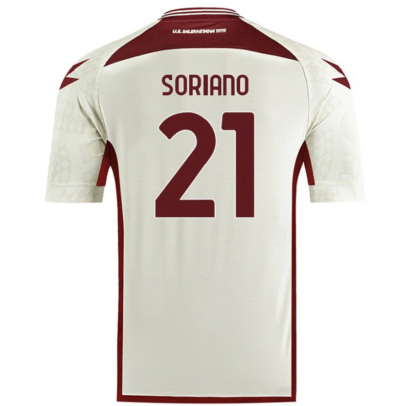 Danxen Mujer Camiseta Roberto Soriano #21 Color Crema 2ª Equipación 2024/25 La Camisa