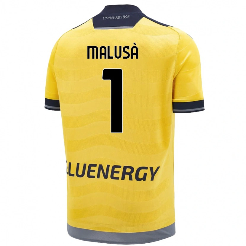 Danxen Mujer Camiseta Joel Malusà #1 Dorado 2ª Equipación 2024/25 La Camisa