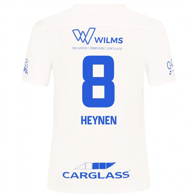 Danxen Mujer Camiseta Bryan Heynen #8 Blanco 2ª Equipación 2024/25 La Camisa