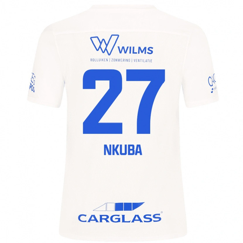 Danxen Mujer Camiseta Ken Nkuba #27 Blanco 2ª Equipación 2024/25 La Camisa