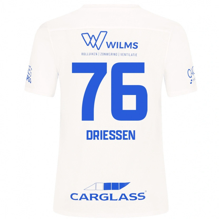 Danxen Mujer Camiseta Jelle Driessen #76 Blanco 2ª Equipación 2024/25 La Camisa